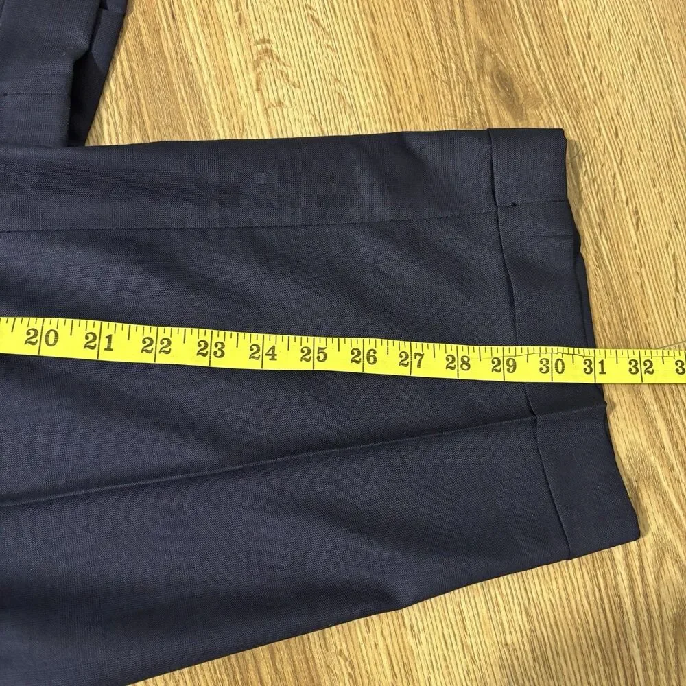 LORO PIANA Hickey Freeman Boardroom Suit Sz 44L Pants 38x31 Navy Super 120s Wool
